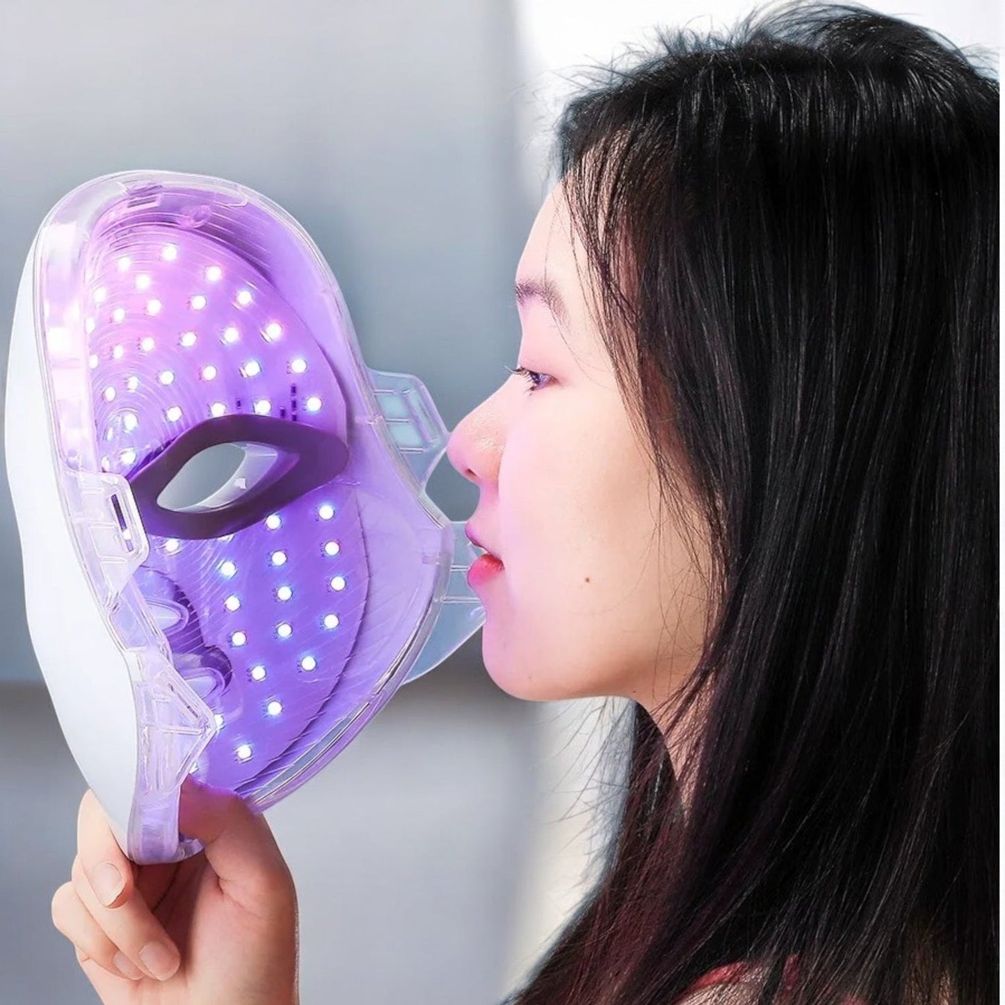 Masque LED Visage & Cou 7 Couleurs – Anti-Âge & Raffermissant