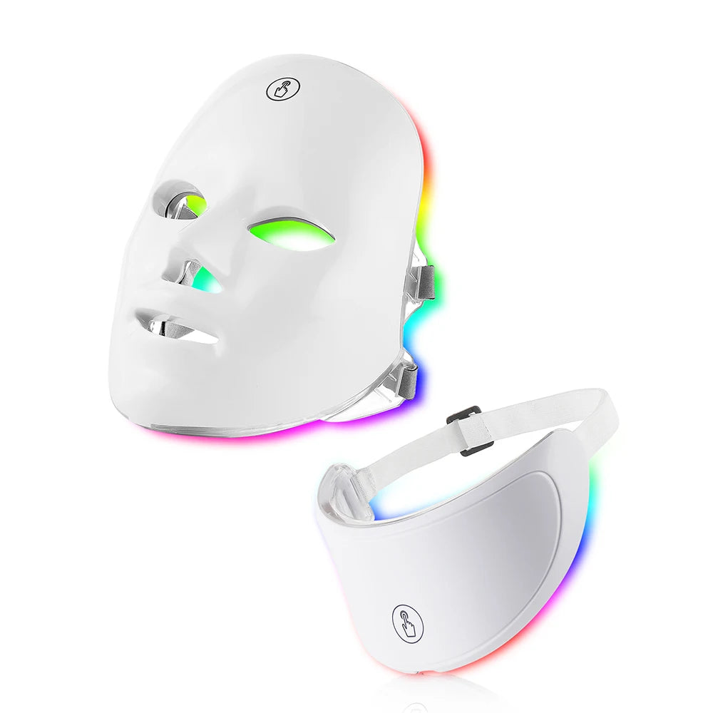 Masque LED Visage & Cou 7 Couleurs – Anti-Âge & Raffermissant