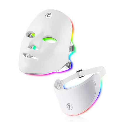 Masque LED Visage & Cou 7 Couleurs – Anti-Âge & Raffermissant